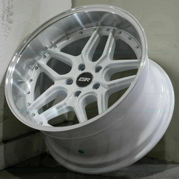 18x9.5/18x10.5 ESR CS15 5x114.3 +22/+22 White Wheels 18 Inch Rims Set 4