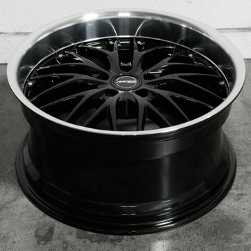 20" MRR GT1 Black Wheels  20x8.5 +20 / 20x10 +20 5x114.3 Rims Set 4