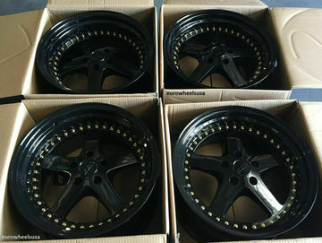 18 Inch ESR SR04 Black Wheels 18x9.5 5x100 +35 18" Rims Set 4