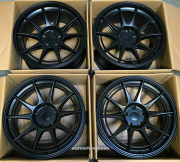 ESR SR13 Matte Black 18" Wheels 18x10.5 +15 5x114.3 Rims Set 4