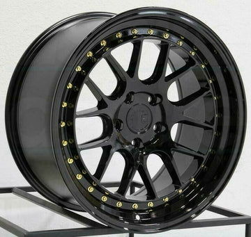 18x8.5 +35 / 18x9.5 +30 Aodhan DS06 Gloss Black 5x114.3 Wheels Rims 18" Set 4
