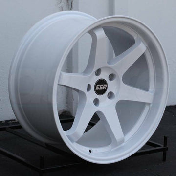 ESR SR07 18x9.5 / 18x10.5 +22 5x114.3 Gloss White 18" Wheels Set of 4 Rims