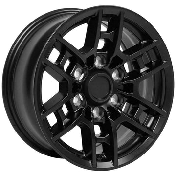 16x7 Satin Black Wheels Fits Toyota 4 Runner Tacoma Sequoia 6x139 Set of 4 16"