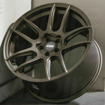 18x9.5 5x100 +22 ESR CS8 Wheels Matte Bronze 18 Inch Rims Set of 4