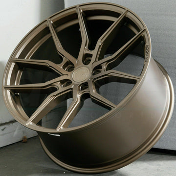 20x10.5 Flow Forged AFF1 5x120 Wheels Matte Bronze 20" Rims Set 4