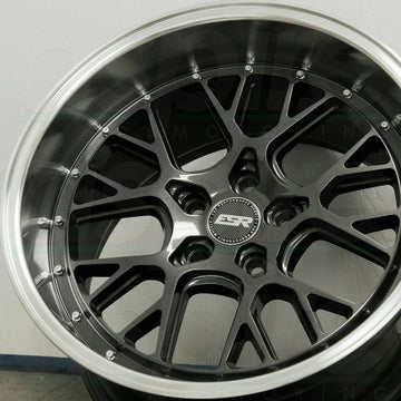 ESR CS11 Gun Metal Machined Wheels 18x8.5 +30 18x9.5 +22 5x114.3 18 Inch Set 4