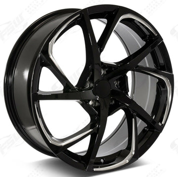 20" HSX Style Black Machined Inlay Wheels Fits Honda Accord CRV Civic Rims Set 4