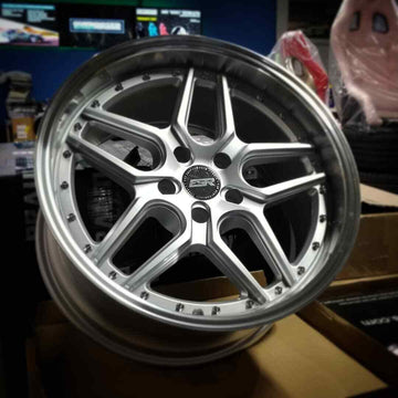ESR CS15 Wheels 18x8.5 +30 5x100 Silver Machined Deep Dish 18 Inch Rims Set 4