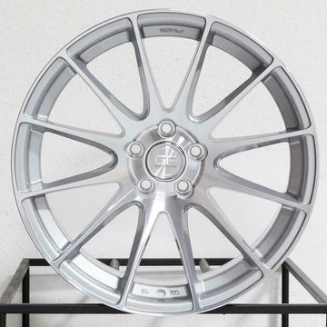 20" MRR GF6 Silver Machined Wheels 20x9 5x112 +25 Ground Force Rims Set 4