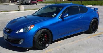 19" Black 19x8.5/19x9.5 Wheels mrr gf7 for Hyundai Genesis Lexus IS250 G35 G37