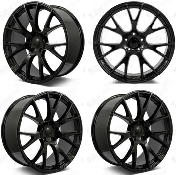 20x9 Hellcat Style Gloss Black Wheels Fit Dodge Charger SRT8 Challenger Rims