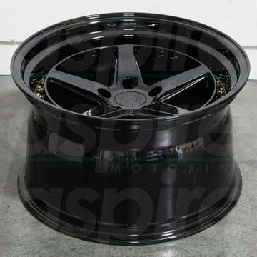 Aodhan DS05 Wheels 19x9.5 +22 Gloss Black 5x114.3 Rims 19 Inch Set 4