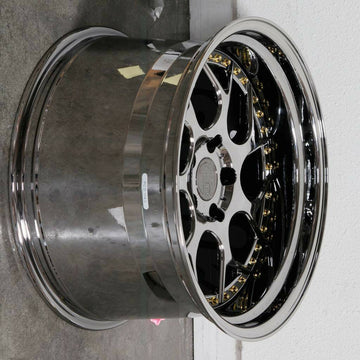 18x10.5 Inch Black Chrome Aodhan DS01 5x114.3 +22 Deep Dish Wheels Rims Set 4