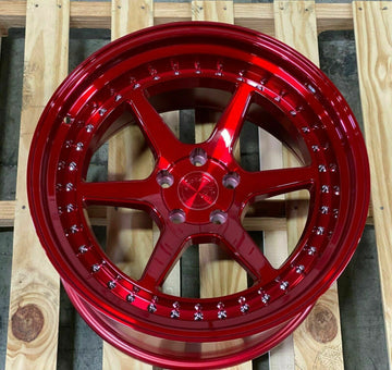 18x10.5 Aodhan DS09 Wheels 5x114.3 +15 Candy Red Rims 18" Set 4