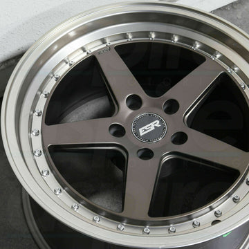 ESR CS5 Wheels 18x9.5 +35 5x114.3 Matte Bronze Machined Lip 18 Inch Rims Set 4