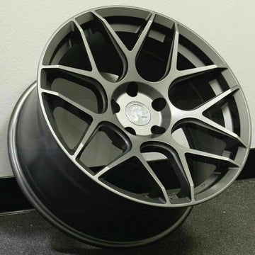 19 Inch Aodhan AFF2 Matte Grey Wheels 19x8.5 +35 5x120 Rims Set 4