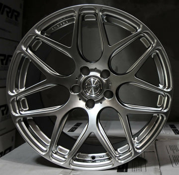 19" MRR GF9 Ground Force 19x8.5 5x112 +25 Silver Machined Wheels Rims Set 4