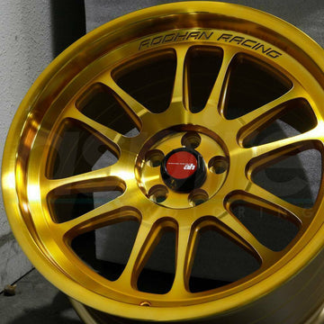 18" Aodhan Ah07 Gold Machined Wheels 18x8.5 +35 18x9.5 +30 5x100 Staggered Rims