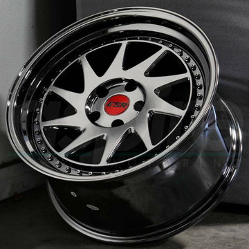 18" ESR SR09 Wheels 18x10.5 +22 5x120 Vacuum Black Chrome Rims Set (4)