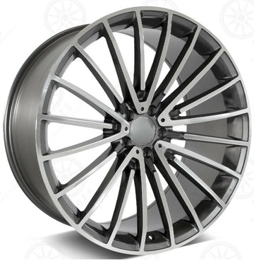 22" Gunmetal Wheels Fit Mercedes S550 S600 S63 CL500 22x9 / 22x10.5 Rims Set 4