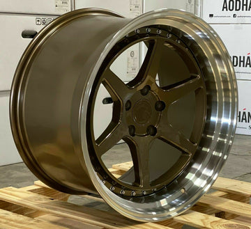 18x9.5 / 18x10.5 +15 Aodhan DS09 Wheels 5x114.3 Bronze Rims 18" Set 4