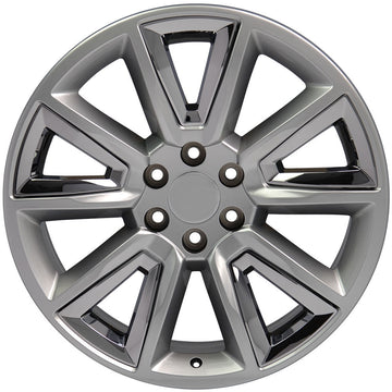 20" Wheels Fit Chevy Avalanche Silverado Suburban Yukon Hyperblack Rims Set of 4