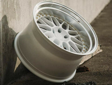 19x9.5 +22 White Machined Lip Wheels Aodhan AH02 19 Inch 5x114.3 Rims Set