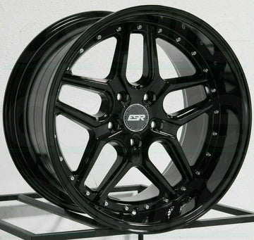 ESR CS15 Wheels 18x8.5 +30 5x100 Gloss Black Deep Dish 18 Inch Rims Set 4
