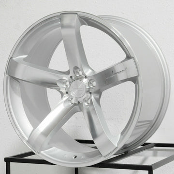 20" MRR VP5 Wheels 20x9 +38 / 20x10.5 +40 5x120 Silver Machined Face Rims Set