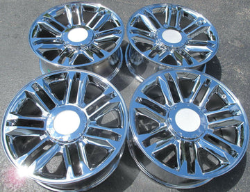 22x9 Chrome Finish Wheels Set For Cadillac Escalade Tahoe Yukon GMC 22 Inch Rims