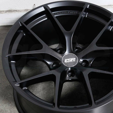 18x8.5 +30 / 18x9.5 +35 ESR RF2 5x114.3 Matte Black Wheels 18 Inch Rims Set 4