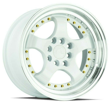 AODHAN AH03 17x9 4x100 / 4x114.3 +25 White Face Wheels 17" Rims Set 4