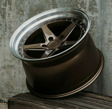 AODHAN DS05 Wheels 18x9.5 5x114.3 +30 Bronze With Machined Lip 18 Inch Rims Set