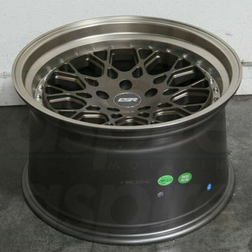 ESR CS3 Wheels 18x9.5 +35 5x114.3 Matte Bronze Machined Lip 18 Inch Rims Set 4