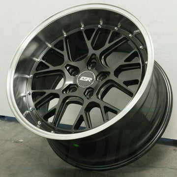 18x9.5 5x100 +35 ESR CS11 Wheels 18 Inch Gun Metal Machined Lip Rims Set 4