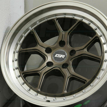 ESR CS2 Bronze With Machined Lip Wheels 18x10.5 +22 5x114.3 18 Inch Rims Set 4