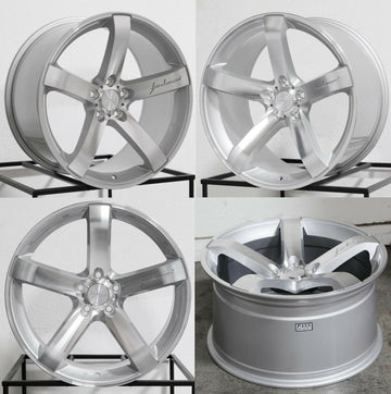 19x8.5  / 19x9.5 5x120 MRR VP5 Silver 19 Inch Wheels Rims Set Fits BMW E46 M3