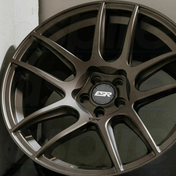 18x9.5 5x114.3 +15 ESR CS8 Wheels Matte Bronze 18 Inch Rims Set of 4