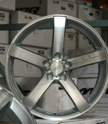 20x9 MRR VP5 Wheels Silver Machined Face 5x120 +38 Rims 20" Set 4