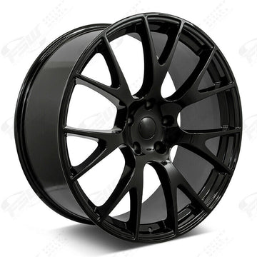 24" Black Wheels For Hellcat Dodge RAM 1500 Durango Dakota 24x10 5x139.7 Set 4