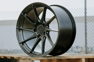 Aodhan AH09 18x9.5 +35 5x114.3 Hyper Black Directional 18 Inch Wheels Rims Set 4