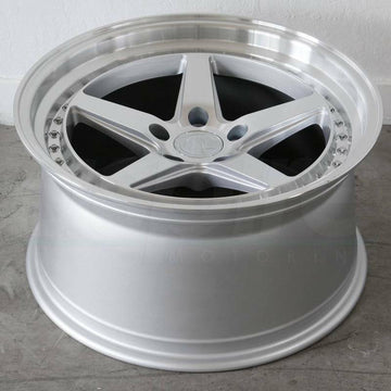 18x9.5 +22 5x114.3 Aodhan DS05 Wheels Silver Machined Face 18 Inch Rims Set 4