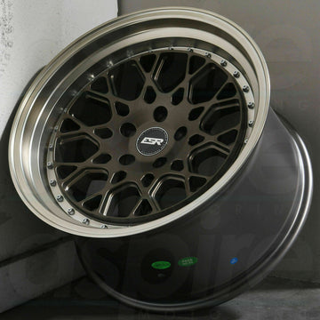 ESR CS3 Matte Bronze Wheels 18x10.5 +22 5x114.3 18 Inch Deep Dish Rims Set 4