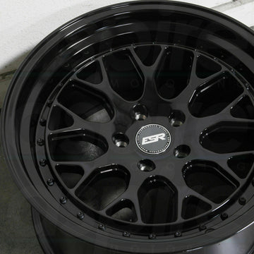 ESR CS1 Gloss Black Wheels 18x9.5 +35 5x114.3 18 Inch Deep Dish Rims Set 4