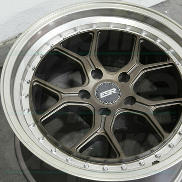 ESR CS2 Bronze Machined Lip Wheels 18x9.5 +22 5x114.3 18 Inch Rims Set 4