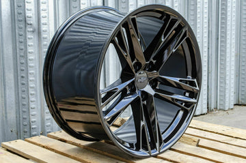 20" Wheels Fit Chevy Camaro SS LT RS Style 20x10 / 20x11 Gloss Black Set 4 Rims