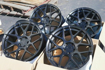 19 Inch Aodhan AFF2 Matte Black Wheels 19x8.5 19x9.5 +35 5x114.3 Rims Set 4