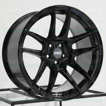 18x9.5 5x114.3 +22 ESR CS8 Wheels Gloss Black 18 Inch Rims Set of 4