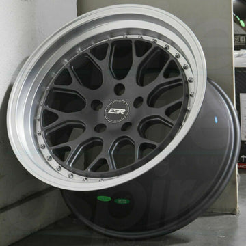 ESR CS1 Matte Graphite Wheels 18x9.5 +35 5x114.3 18 Inch Deep Dish Rims Set 4