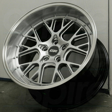 ESR CS11 Silver Machined Wheels 18x9.5 +35 / 18x10.5 +22 5x114.3 18 Inch Set 4